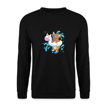 Pool Party - Unisex Pullover - Schwarz - Vorne - Alina (178cm) & Michal (187cm)