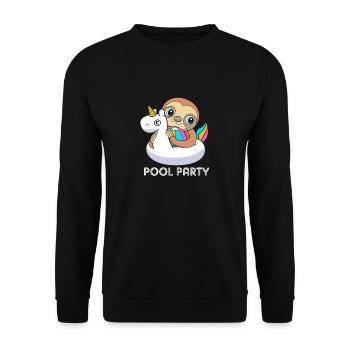 Pool Party - Unisex Pullover - Schwarz - Vorne - Alina (178cm) & Michal (187cm)