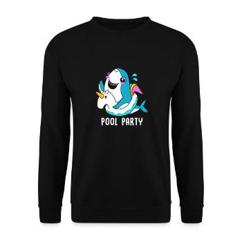 Pool Party - Unisex Pullover - Schwarz - Vorne - Alina (178cm) & Michal (187cm)
