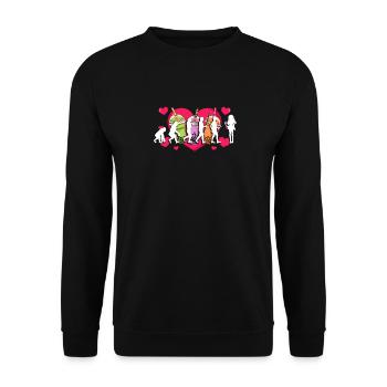Bubble Tea Boba BubbleTea Kawaii Japan Tea Kpop - Unisex Sweatshirt - black - Front - Alina (178cm) & Michal (187cm)