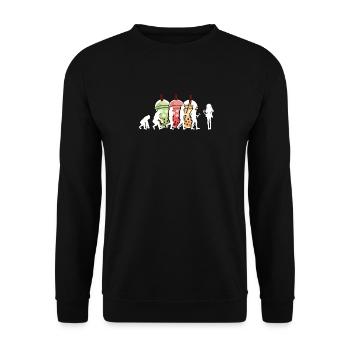 Bubble Tea Boba BubbleTea Kawaii Japan Tea Kpop - Unisex Sweatshirt - black - Front - Alina (178cm) & Michal (187cm)