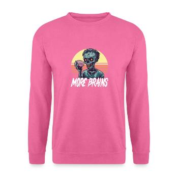 Zombie Halloween More Brains - Unisex Sweatshirt - pink - Front