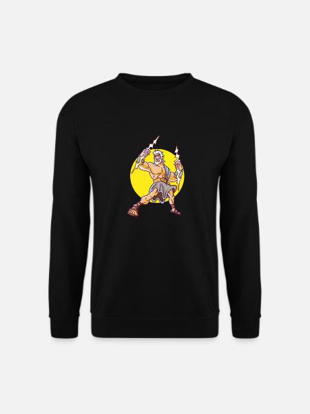 Ancient God Greek Zeus Mythology - Unisex Sweatshirt - black