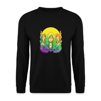Ancien Dieu Grec De Ma Tête Mythologie - Sweat-shirt Unisexe - noir - Devant - Alina (178cm) & Michal (187cm)