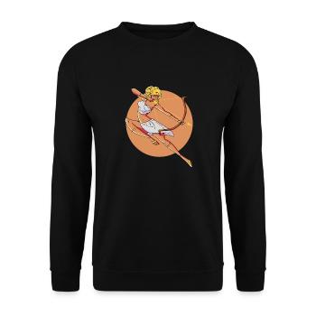 Ancien Dieu Grec De Ma Tête Mythologie - Sweat-shirt Unisexe - noir - Devant - Alina (178cm) & Michal (187cm)