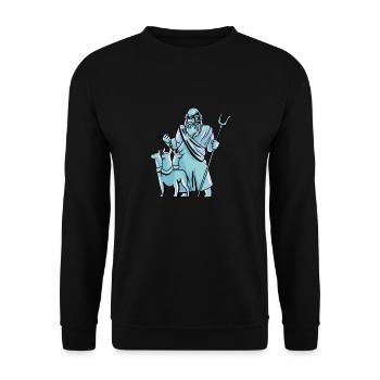 Ancien Dieu Grec De Ma Tête Mythologie - Sweat-shirt Unisexe - noir - Devant - Alina (178cm) & Michal (187cm)