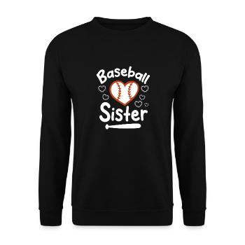 Baseball Sport Baseballspieler Pitcher Catcher USA - Unisex Pullover - Schwarz - Vorne - Alina (178cm) & Michal (187cm)