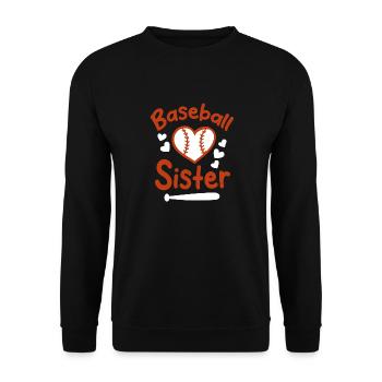 Baseball Sport Baseballspieler Pitcher Catcher USA - Unisex Pullover - Schwarz - Vorne - Alina (178cm) & Michal (187cm)