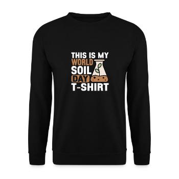 Bodenwissenschaftler Soil Science - Unisex Sweatshirt - black - Front - Alina (178cm) & Michal (187cm)