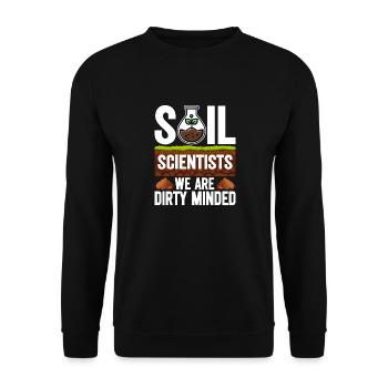 Bodenwissenschaftler Soil Science - Unisex Pullover - Schwarz - Vorne - Alina (178cm) & Michal (187cm)