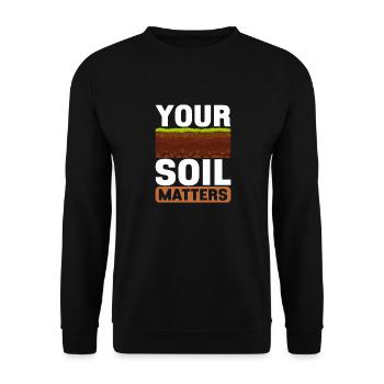 Bodenwissenschaftler Soil Science - Unisex Sweatshirt - black - Front - Alina (178cm) & Michal (187cm)