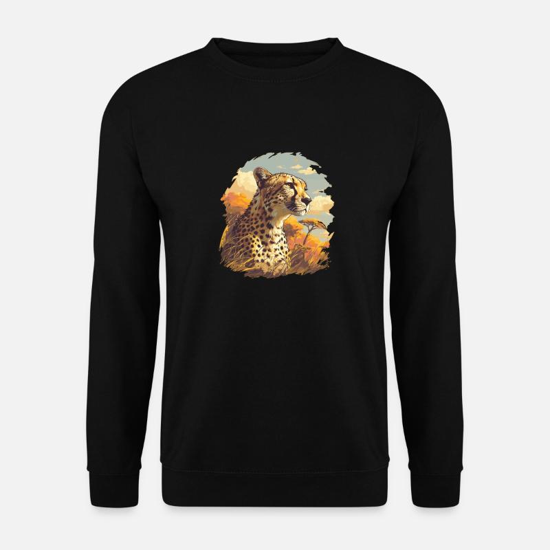 Cheetah Geparde Gepard - Unisex Sweatshirt - black