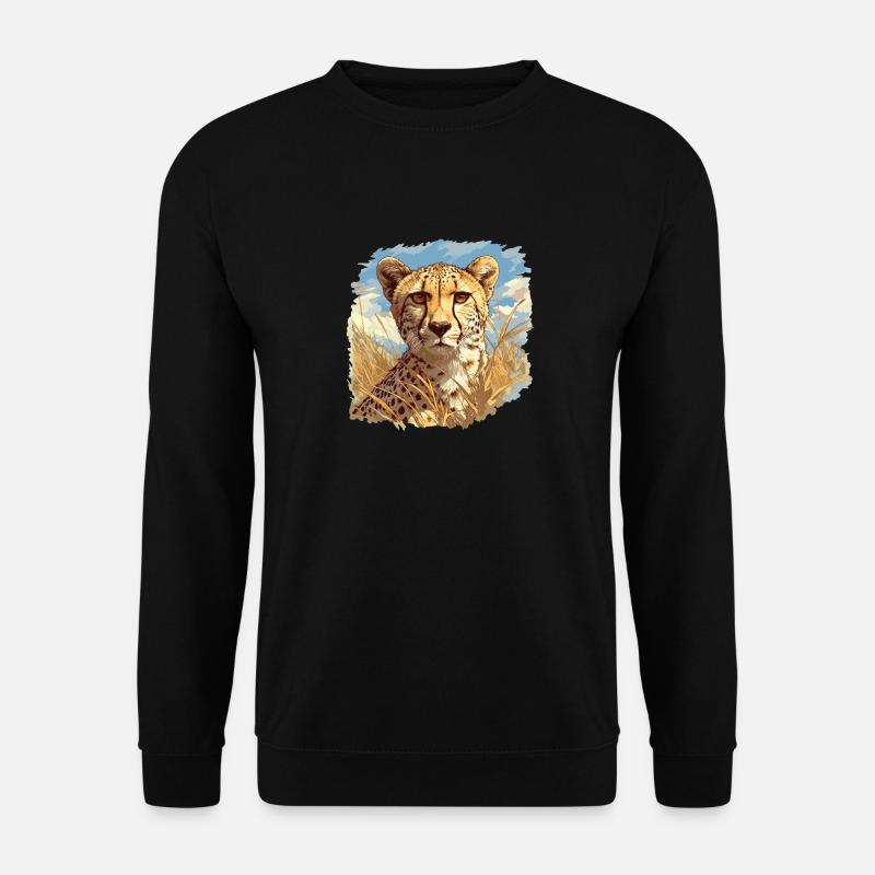 Cheetah Geparde Gepard - Unisex Pullover - Schwarz