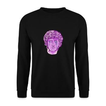 Ancient God Greek Mediocretes Mythology - Unisex Sweatshirt - black - Front - Alina (178cm) & Michal (187cm)