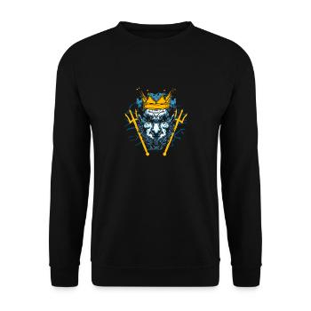Ancient God Greek Zeus Mythology - Unisex Sweatshirt - black - Front - Alina (178cm) & Michal (187cm)