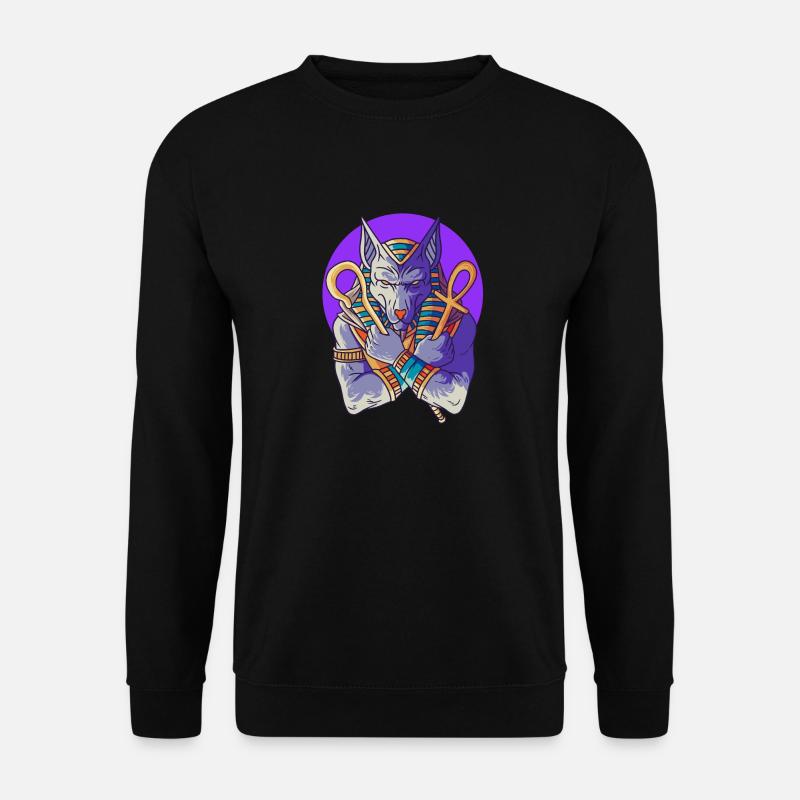 Hieroglyphs Anubis Egyptian Mythology - Unisex Sweatshirt - black