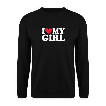 Petite amie Petite amie Relation Couple Amour Couple - Sweat-shirt Unisexe - noir - Devant - Alina (178cm) & Michal (187cm)