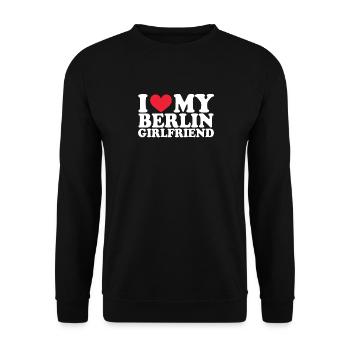 Berlin Petite amie Petite amie Relation Couple Amour - Sweat-shirt Unisexe - noir - Devant - Alina (178cm) & Michal (187cm)
