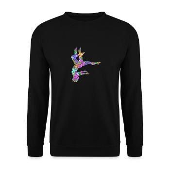 Aerial Yoga Air Yoga - Unisex Pullover - Schwarz - Vorne - Alina (178cm) & Michal (187cm)