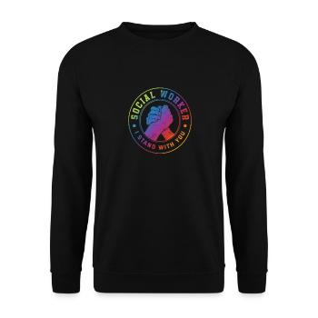 Travail social Je suis à vos côtés - Sweat-shirt Unisexe - noir - Devant - Alina (178cm) & Michal (187cm)