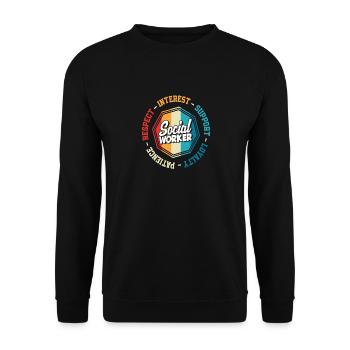Social workers Respect Patience Loyalty - Unisex Sweatshirt - black - Front - Alina (178cm) & Michal (187cm)
