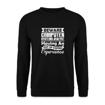 Funny Computer Systems Analyst - Unisex Sweatshirt - black - Front - Alina (178cm) & Michal (187cm)