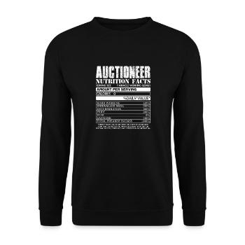 Auctioneer Auctioneer Nutrition Facts - Unisex Sweatshirt - black - Front - Alina (178cm) & Michal (187cm)