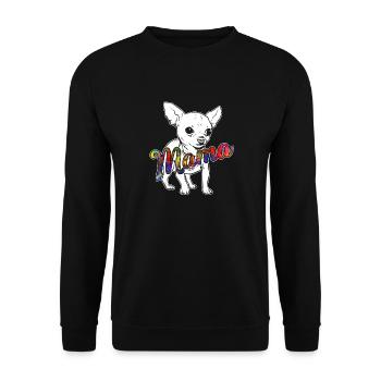 Chihuahua Chihuahua Mama - Unisex Sweatshirt - black - Front - Alina (178cm) & Michal (187cm)