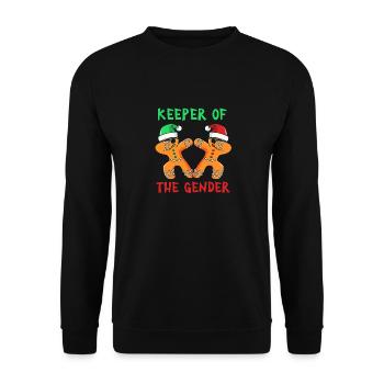 Christmas Gender Reveal Newborn Baby Sayings - Unisex Sweatshirt - black - Front - Alina (178cm) & Michal (187cm)
