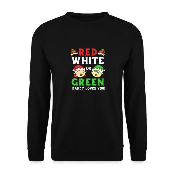 Christmas Gender Reveal Newborn Baby Sayings - Unisex Sweatshirt - black - Front - Alina (178cm) & Michal (187cm)