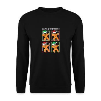Christmas Gender Reveal Newborn Baby Sayings - Unisex Sweatshirt - black - Front - Alina (178cm) & Michal (187cm)