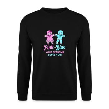 Noël sexe révéler nouveau-né bébé dictons - Sweat-shirt Unisexe - noir - Devant - Alina (178cm) & Michal (187cm)