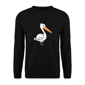 pelican - Unisex Sweatshirt - black - Front - Alina (178cm) & Michal (187cm)
