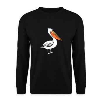 pelican - Unisex Sweatshirt - black - Front - Alina (178cm) & Michal (187cm)