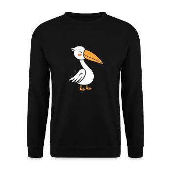 pelican - Unisex Sweatshirt - black - Front - Alina (178cm) & Michal (187cm)