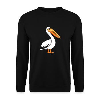Pelican - Unisex Sweatshirt - black - Front - Alina (178cm) & Michal (187cm)