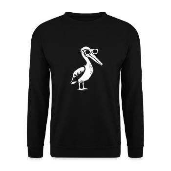 pelican - Unisex Sweatshirt - black - Front - Alina (178cm) & Michal (187cm)