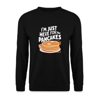 Pancakes Breakfast Food Pancake - Unisex Sweatshirt - black - Front - Alina (178cm) & Michal (187cm)
