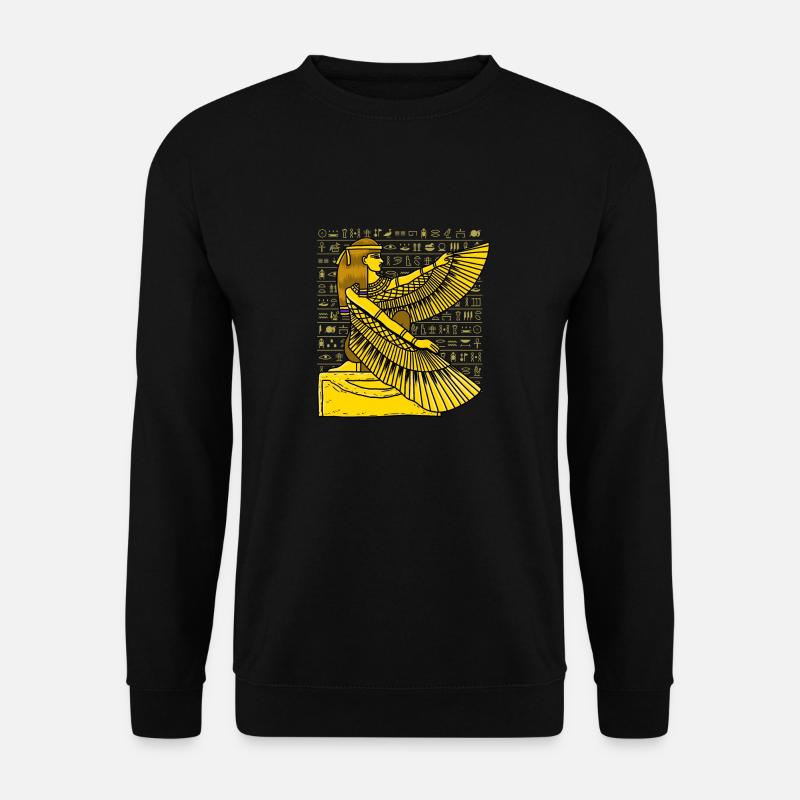 Hieroglyphen Isis Ägyptische Mythologie - Unisex Pullover - Schwarz