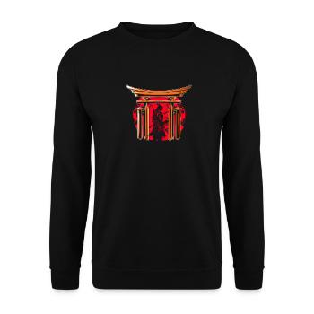 Kanji Japon Katana Épée Ninja Samouraï - Sweat-shirt Unisexe - noir - Devant - Alina (178cm) & Michal (187cm)