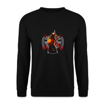 Kanji Japon Katana Épée Ninja Samouraï - Sweat-shirt Unisexe - noir - Devant - Alina (178cm) & Michal (187cm)