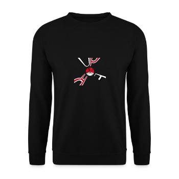 Peru Flagge Lima - Unisex Pullover - Schwarz - Vorne - Alina (178cm) & Michal (187cm)