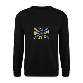 Ukraine Flag Kiev - Unisex Sweatshirt - black - Front - Alina (178cm) & Michal (187cm)