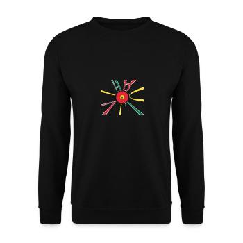 Drapeau de la Bolivie La Paz Amérique du Sud - Sweat-shirt Unisexe - noir - Devant - Alina (178cm) & Michal (187cm)