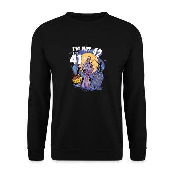 Zombie 42e anniversaire - 41 + Zombie Finger pour - Sweat-shirt Unisexe - noir - Devant - Alina (178cm) & Michal (187cm)
