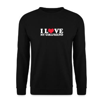 Petite amie Petite amie Relation Couple Amour Couple - Sweat-shirt Unisexe - noir - Devant - Alina (178cm) & Michal (187cm)