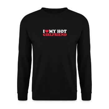 Petite amie Petite amie Relation Couple Amour Couple - Sweat-shirt Unisexe - noir - Devant - Alina (178cm) & Michal (187cm)