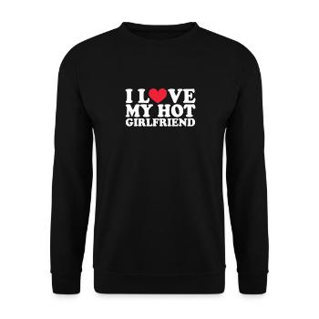 Petite amie Petite amie Relation Couple Amour Couple - Sweat-shirt Unisexe - noir - Devant - Alina (178cm) & Michal (187cm)