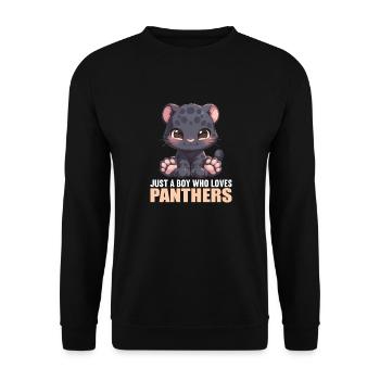 Panthers Panther - Unisex Pullover - Schwarz - Vorne - Alina (178cm) & Michal (187cm)