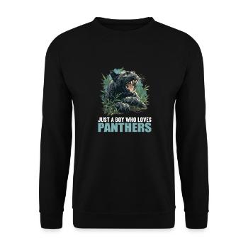Panthers Panther - Unisex Pullover - Schwarz - Vorne - Alina (178cm) & Michal (187cm)